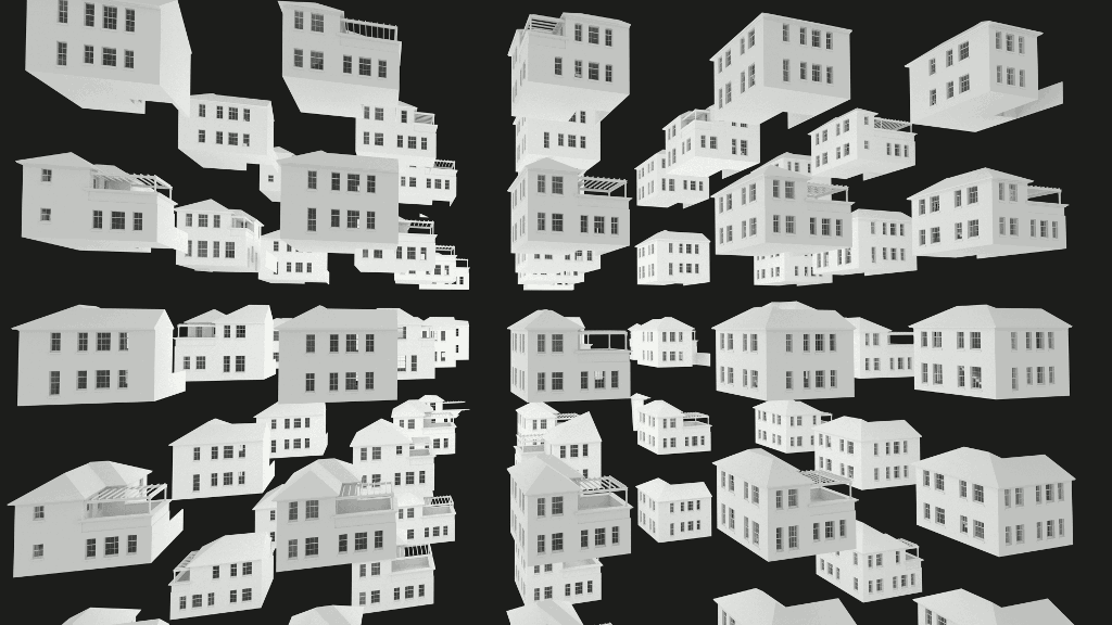 Population of houses after thirty two generations